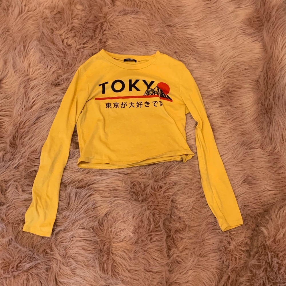 Long sleeve mid crop Top